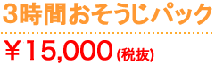 3���Ԃ��������p�b�N�@��15,000(�Ŕ��j